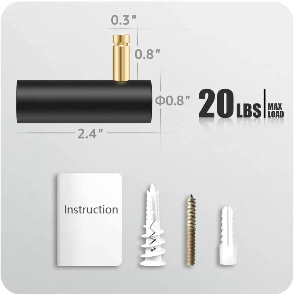 3 pack metal wall hooks